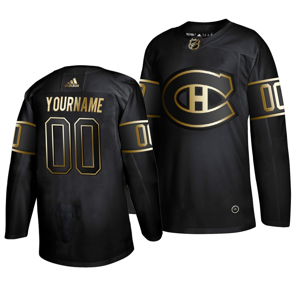 Adidas Canadiens Custom 2019 Black Golden Edition Authentic Stitched NHL Jersey->customized nhl jersey->Custom Jersey